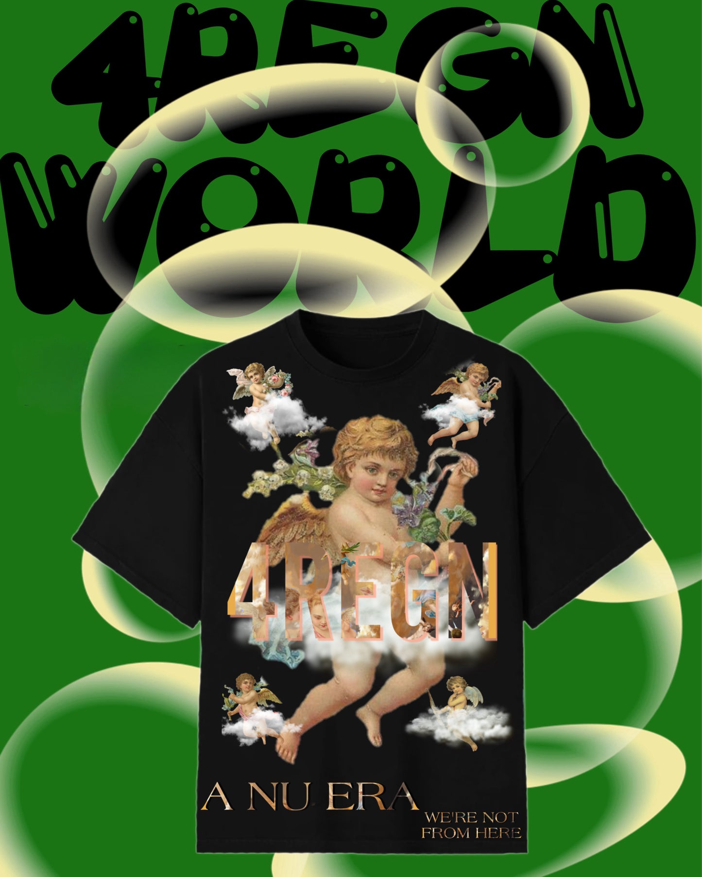 4REGN DEXIGN PRINTED CHERUBS TEE