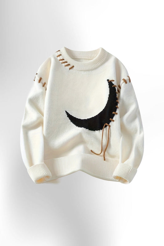Men's Casual Loose Fit Distressed Asymmetrical Hem Sweater