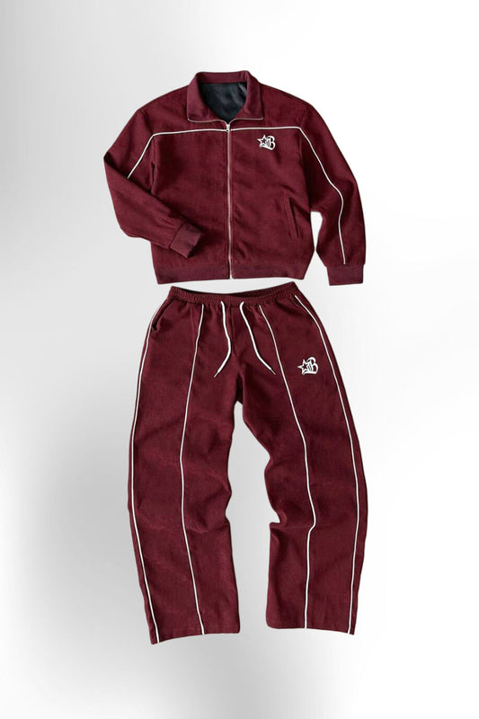 Men's 2pc Zip-Up Jacket And Drawstring Waist Long Pants Set