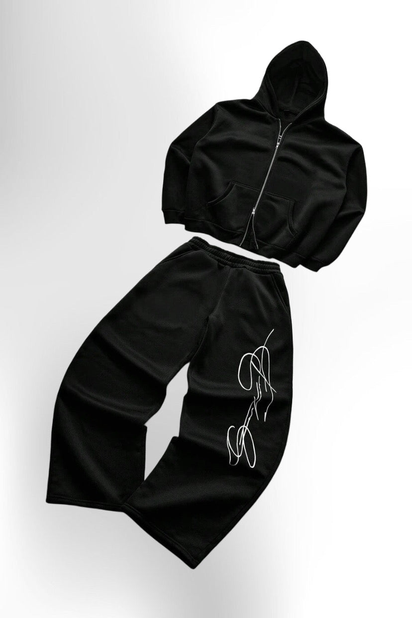 Men's Embroidered Hoodie & Pants 2PC Set