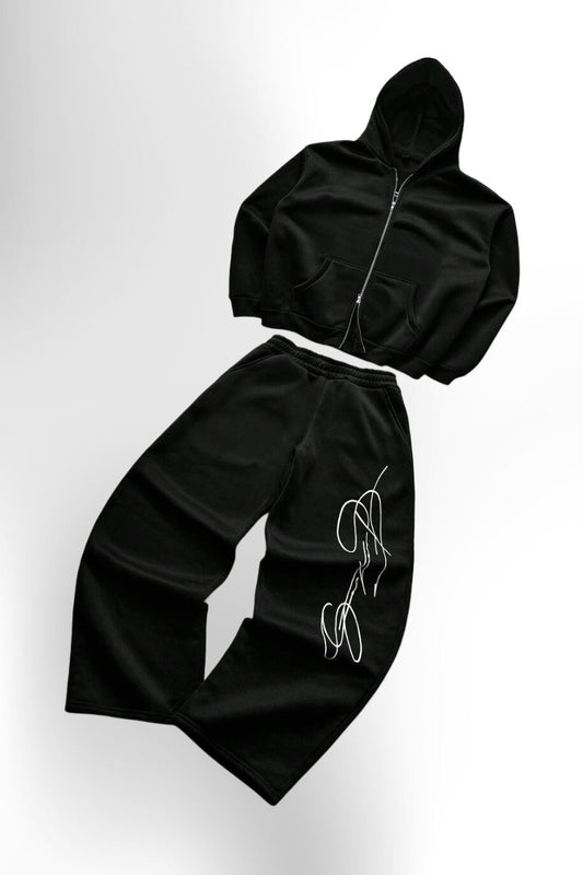 Men's Embroidered Hoodie & Pants 2PC Set