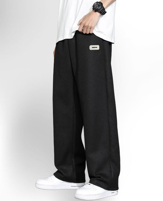 Men's Casual Waffle Knit Simple Straight Leg Pants