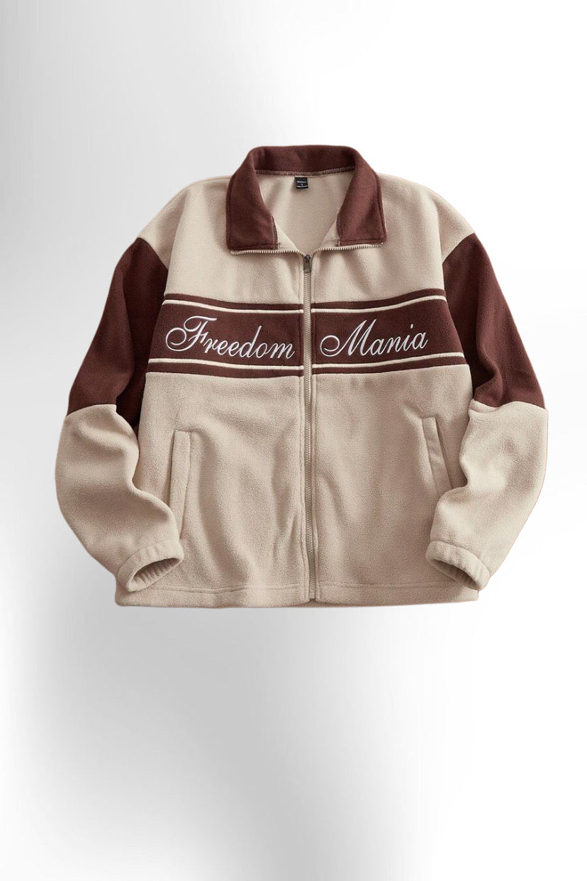 Men's Contrast Color Patchwork Long Sleeve Jacket