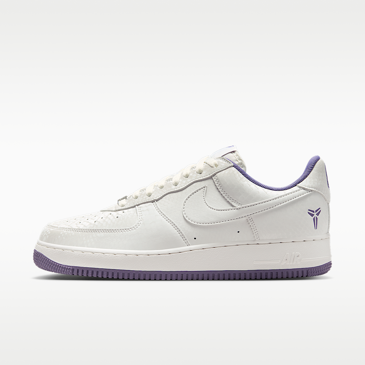 Nike Kobe Air Force 1 Low Men's Shoes Snakeskin Summit White