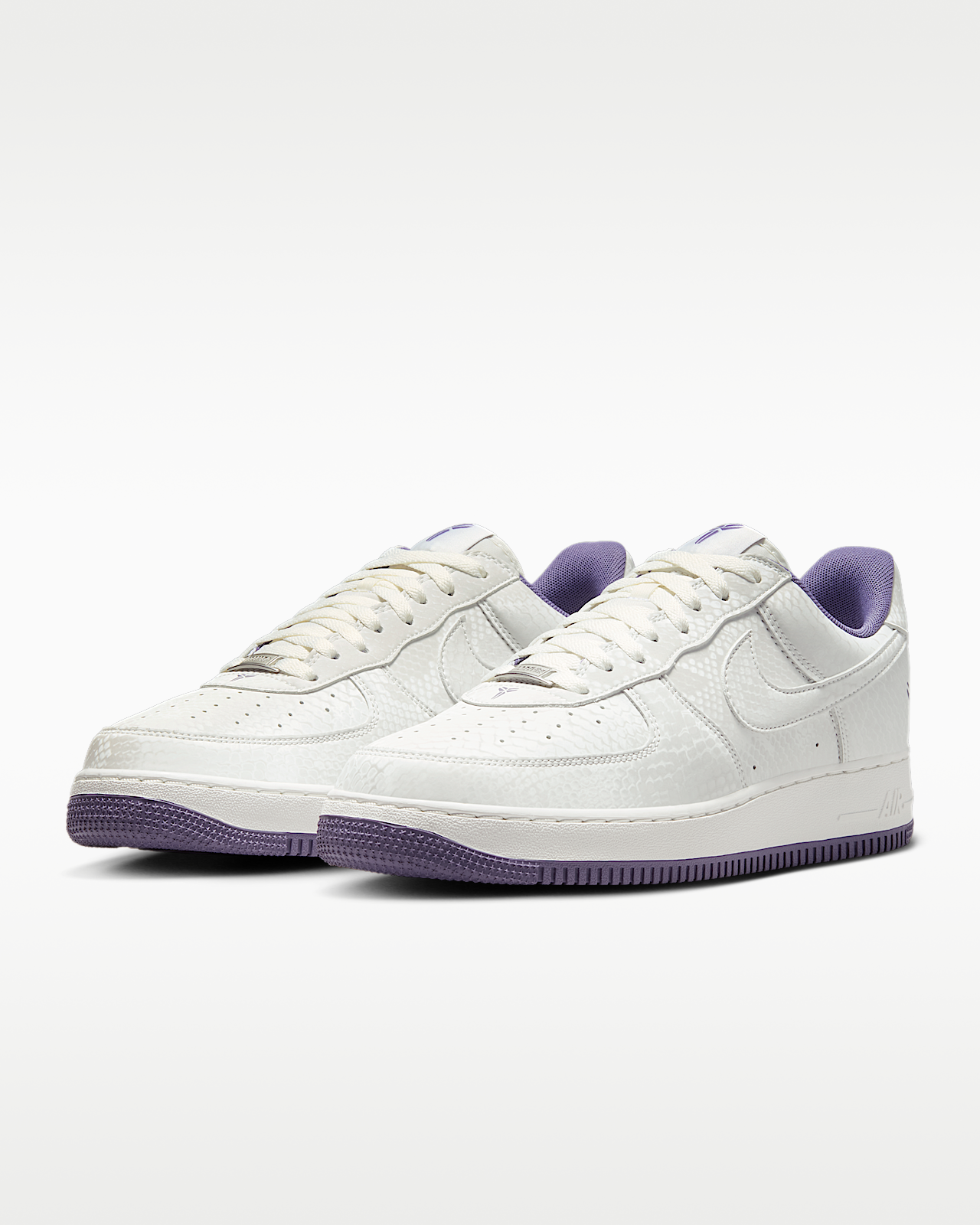 Nike Kobe Air Force 1 Low Men's Shoes Snakeskin Summit White