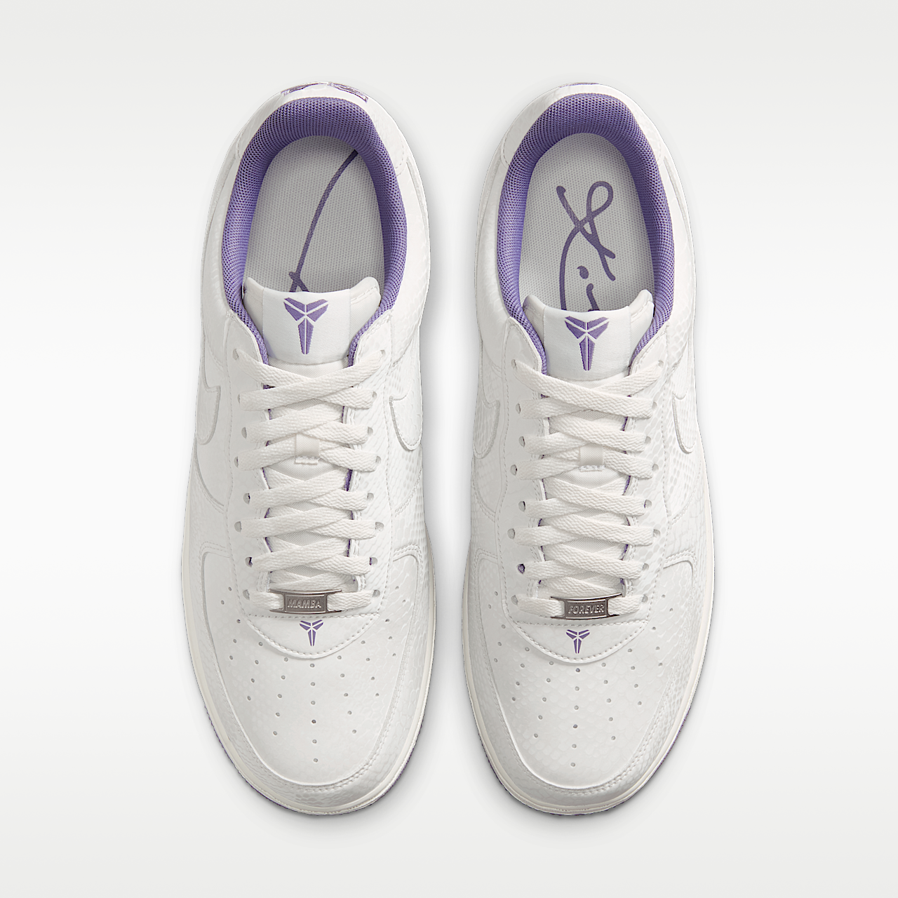 Nike Kobe Air Force 1 Low Men's Shoes Snakeskin Summit White