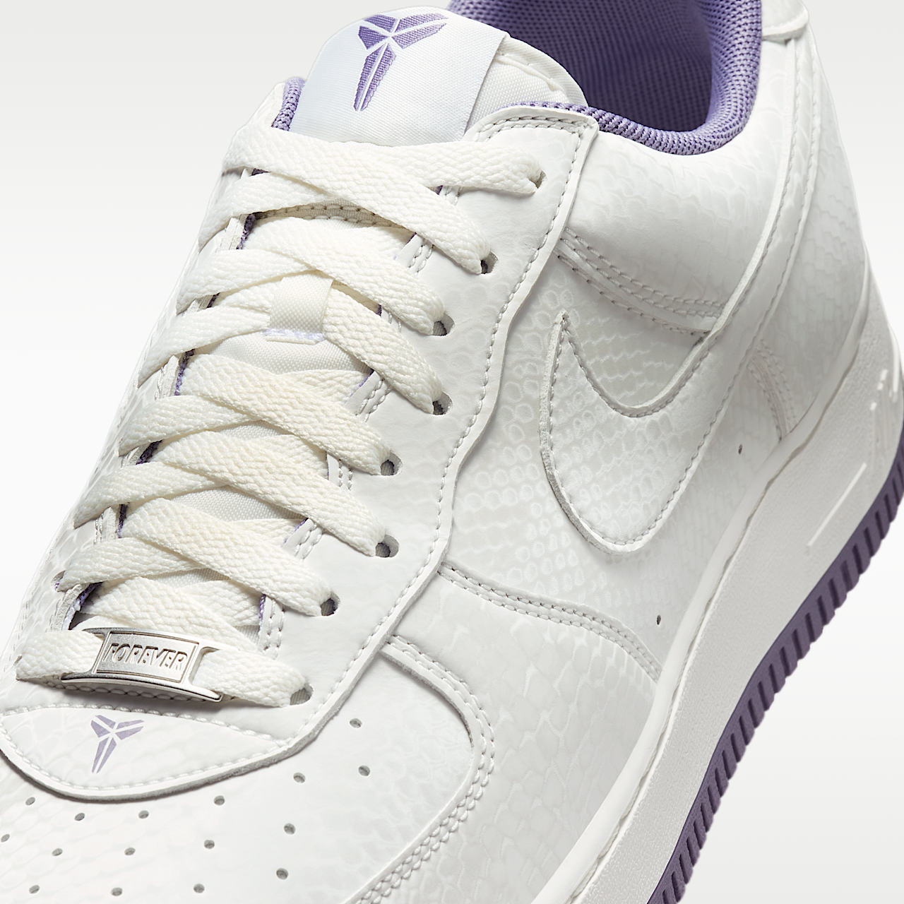 Nike Kobe Air Force 1 Low Men's Shoes Snakeskin Summit White