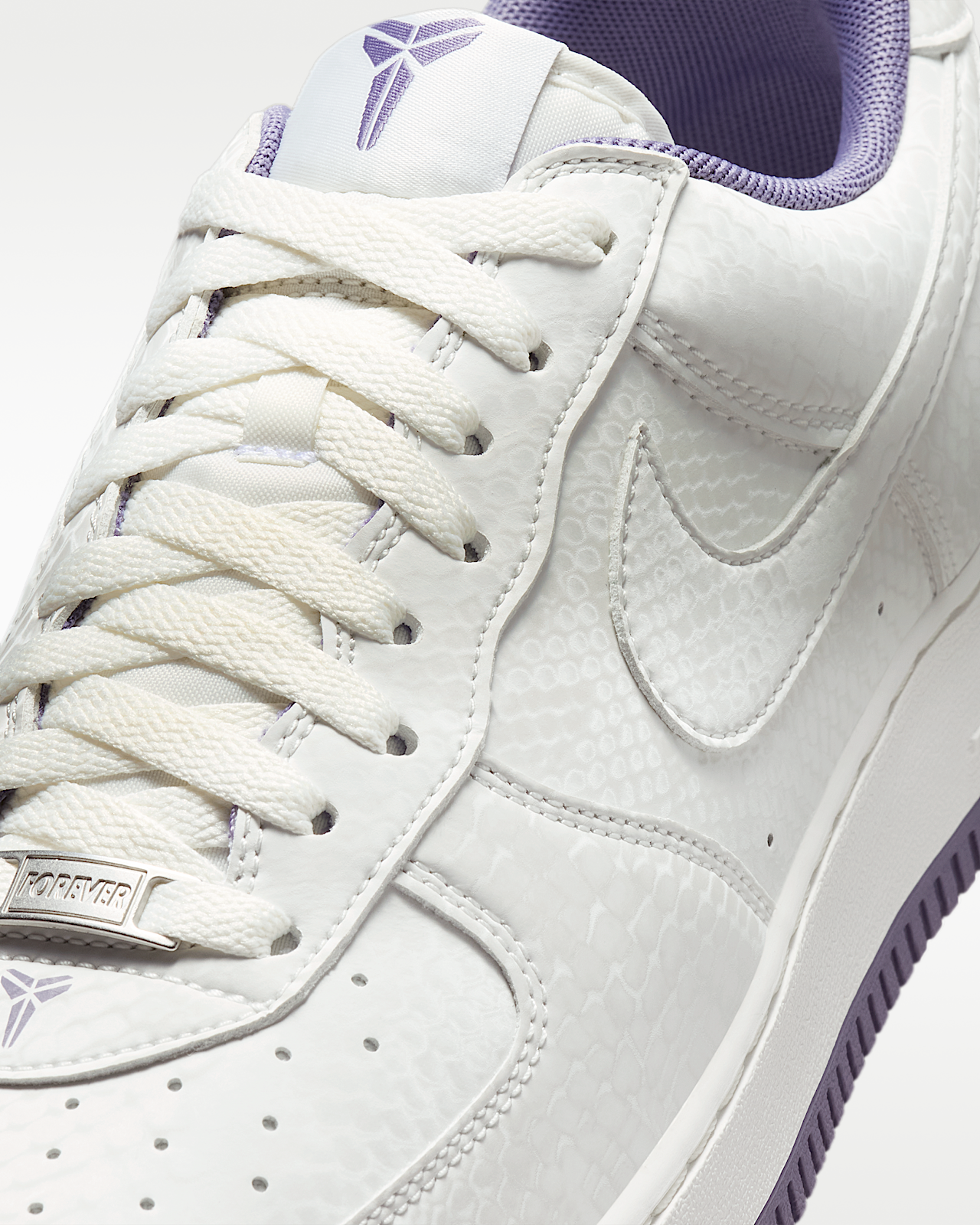 Nike Kobe Air Force 1 Low Men's Shoes Snakeskin Summit White