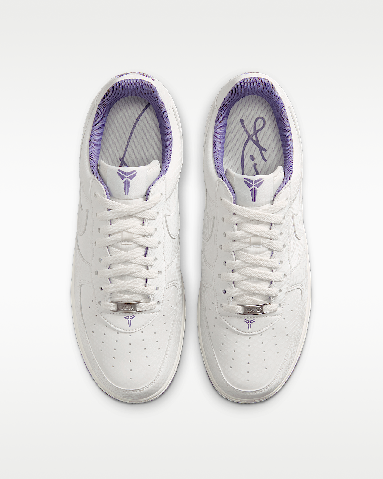 Nike Kobe Air Force 1 Low Men's Shoes Snakeskin Summit White