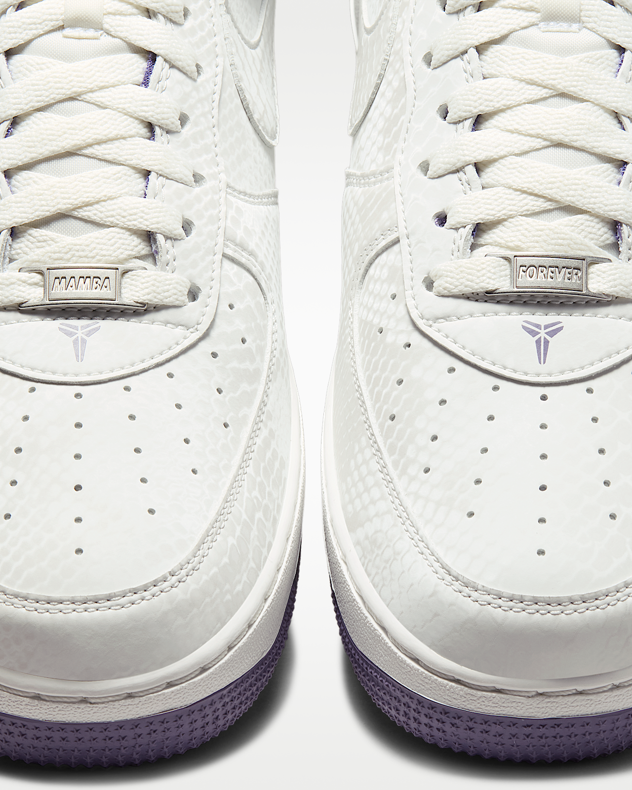 Nike Kobe Air Force 1 Low Men's Shoes Snakeskin Summit White
