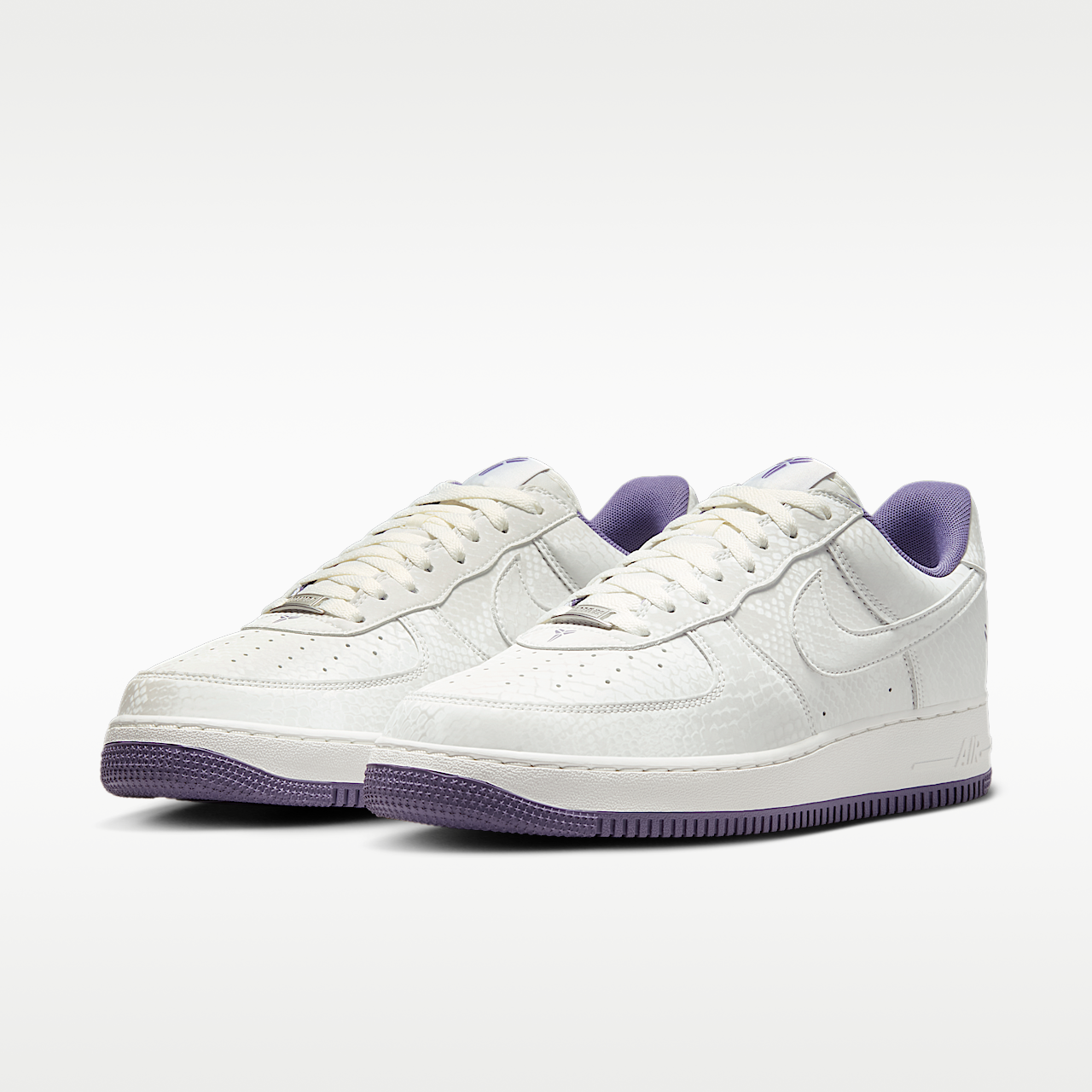 Nike Kobe Air Force 1 Low Men's Shoes Snakeskin Summit White