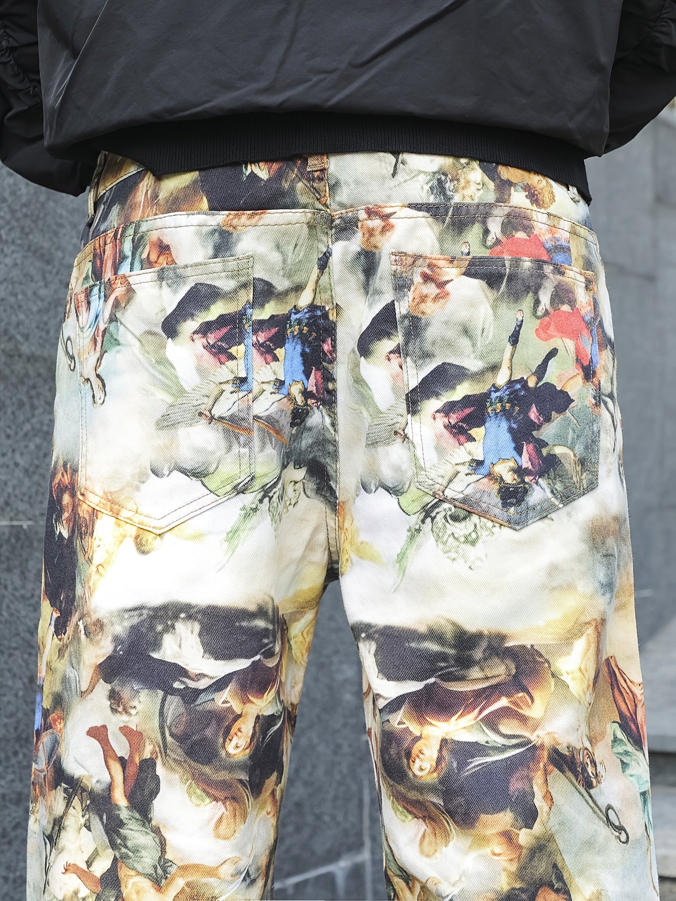 Men's Casual Graphic Denim Jeans