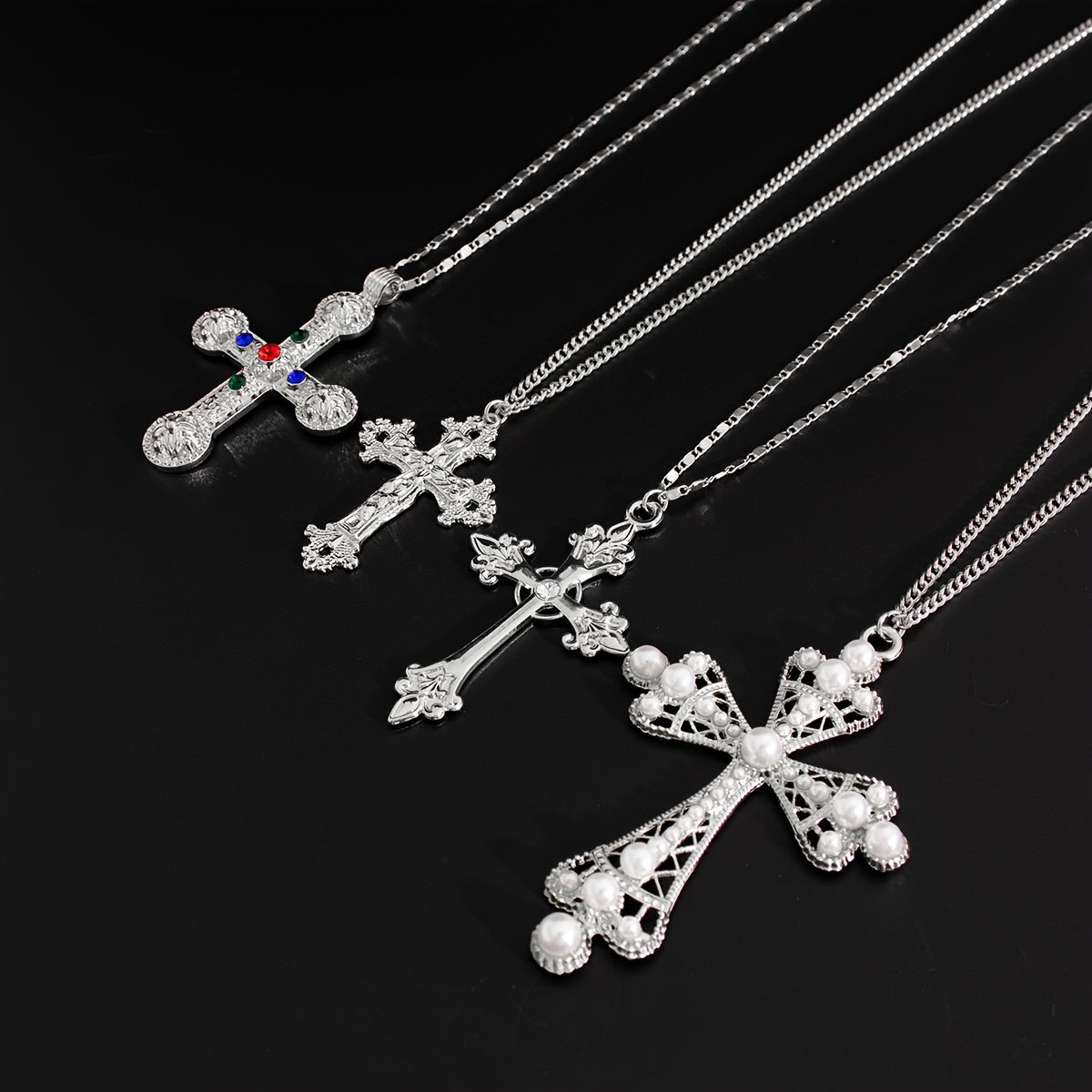 4pcs/Set Vintage Men'S Necklaces