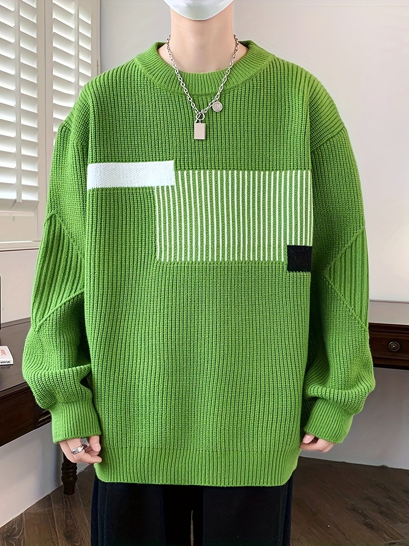 Iron Genghis Men's Geometric Pattern Sweater