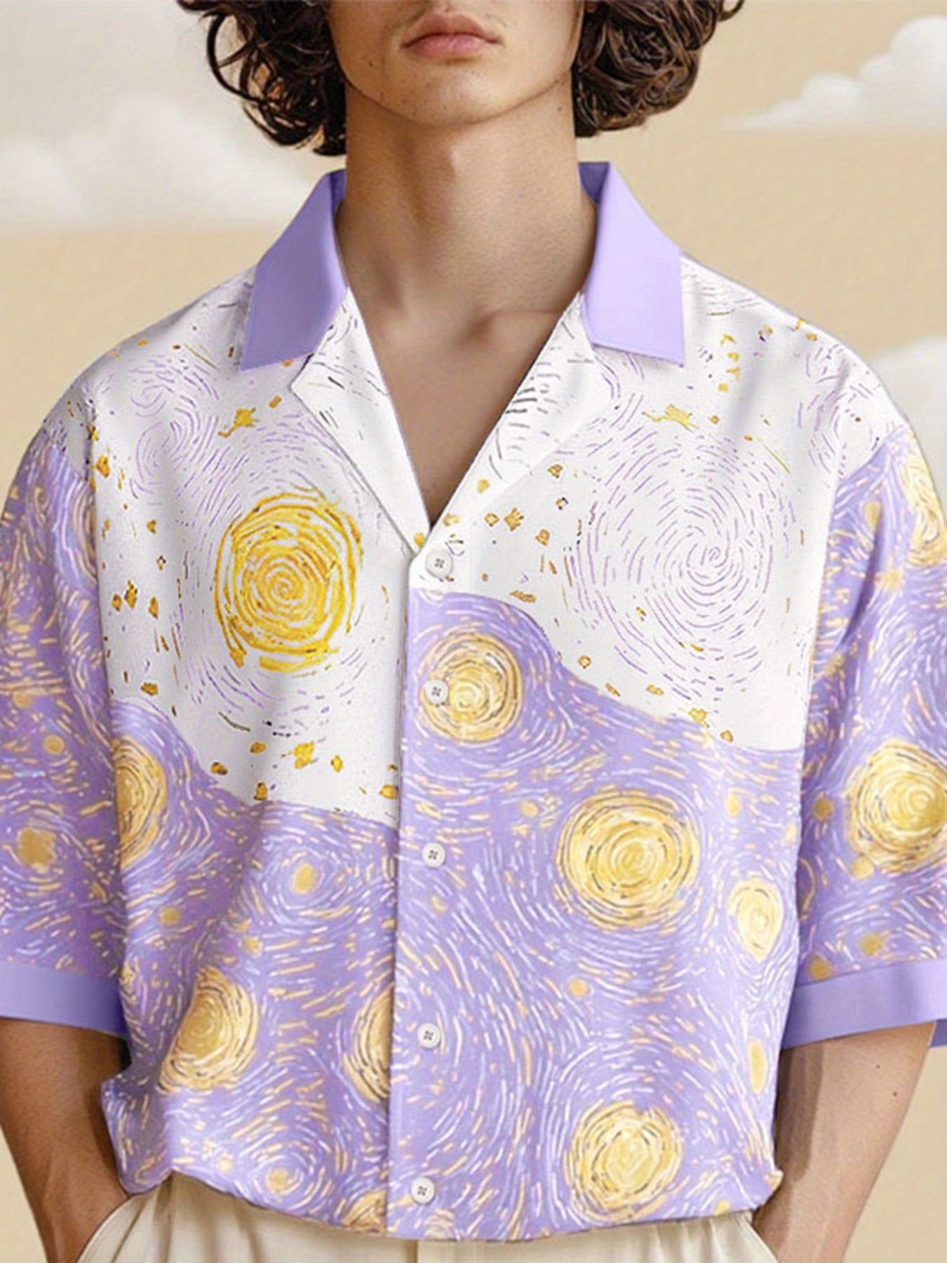 Men's Lapel Short Sleeve Shirt