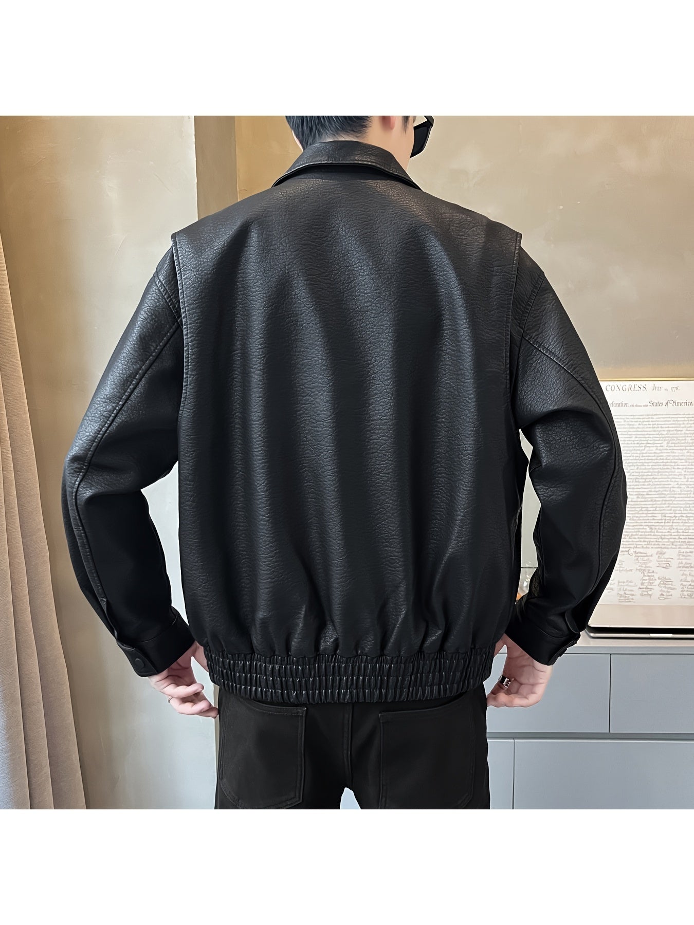 Men's Faux Leather Jacket