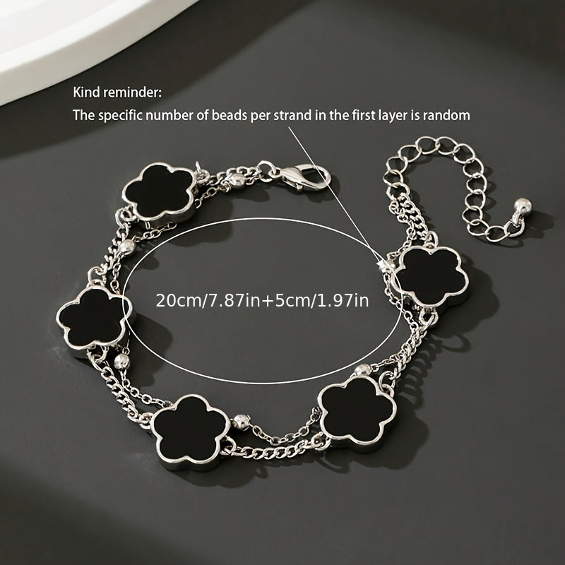 Men's Clover Pendant Bracelet