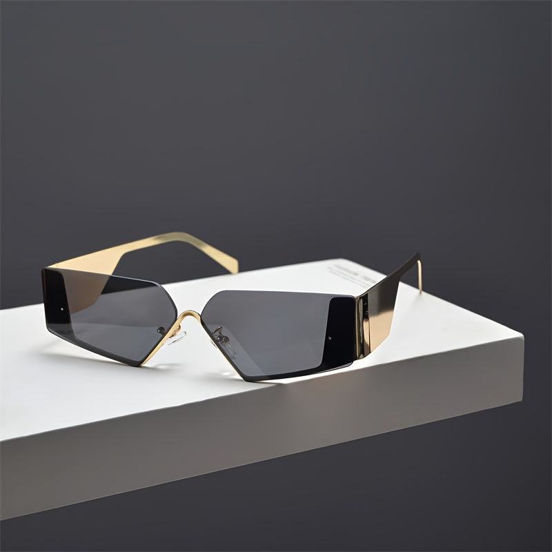 Rectangle Metal Frame Cat Eye Glasses