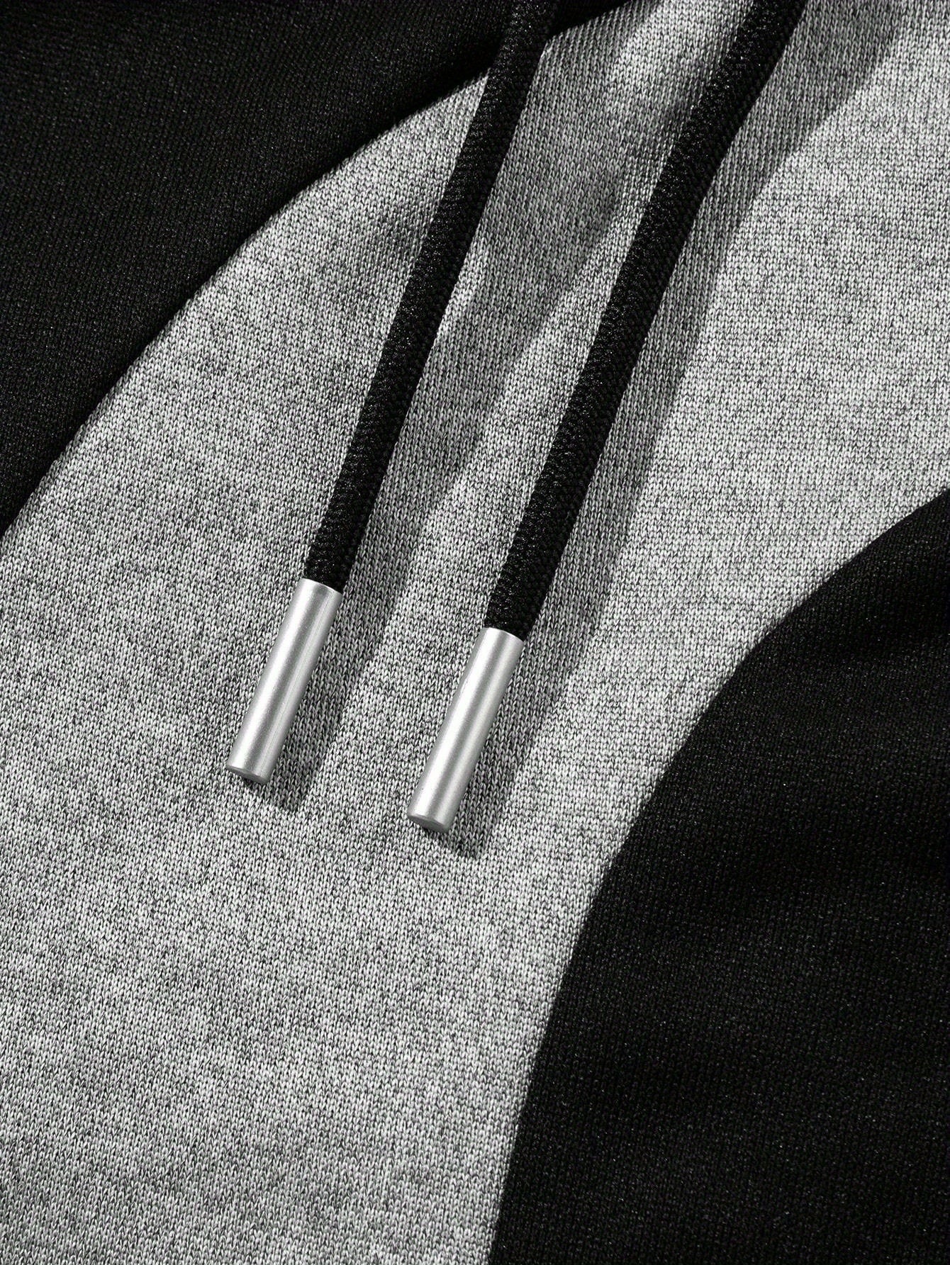 Men's Black & White Contrast Casual Trousers