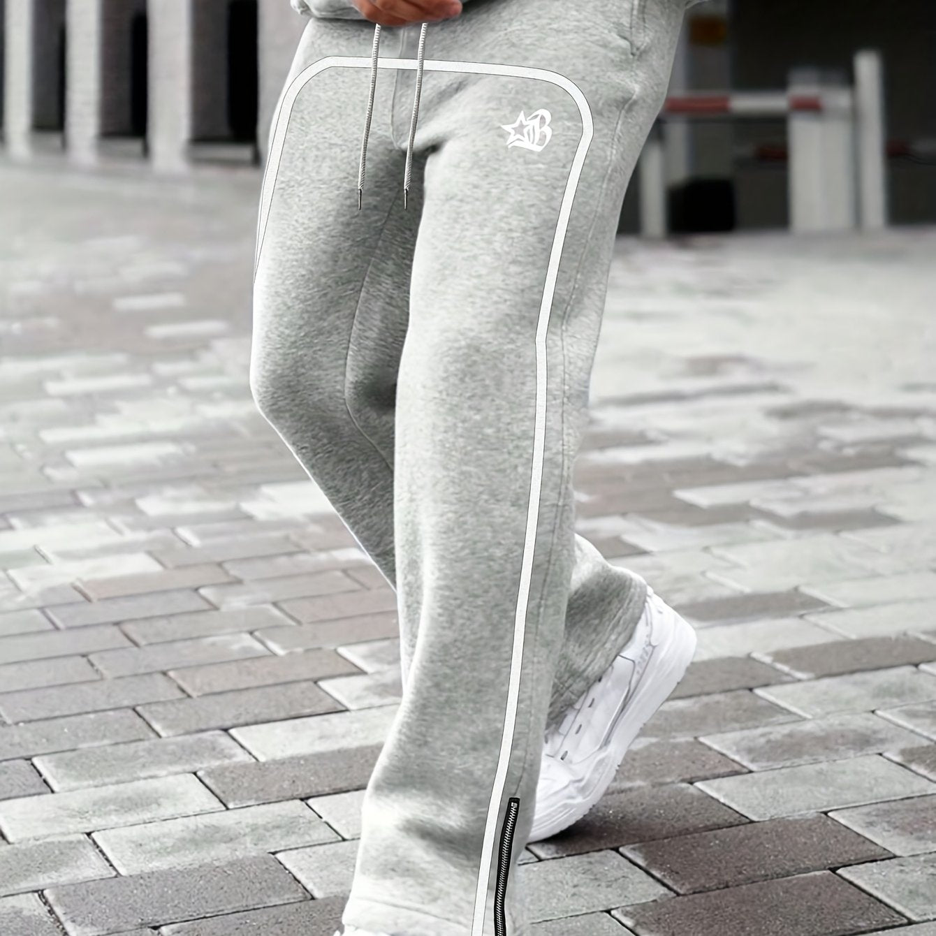 Men'S Jogger Pants with White Stripe