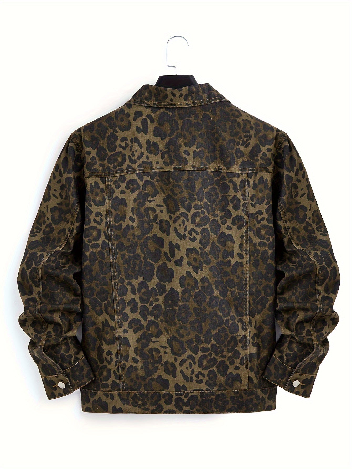 Leopard Print Denim Jacket