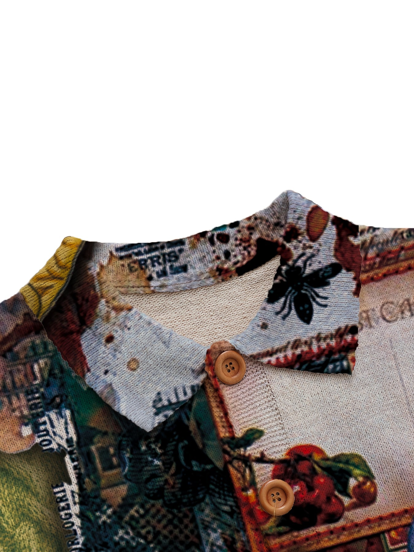 Men's Printed Sweater Cardigan