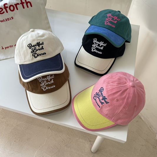 Vintage-Inspired Color-Block Baseball Cap