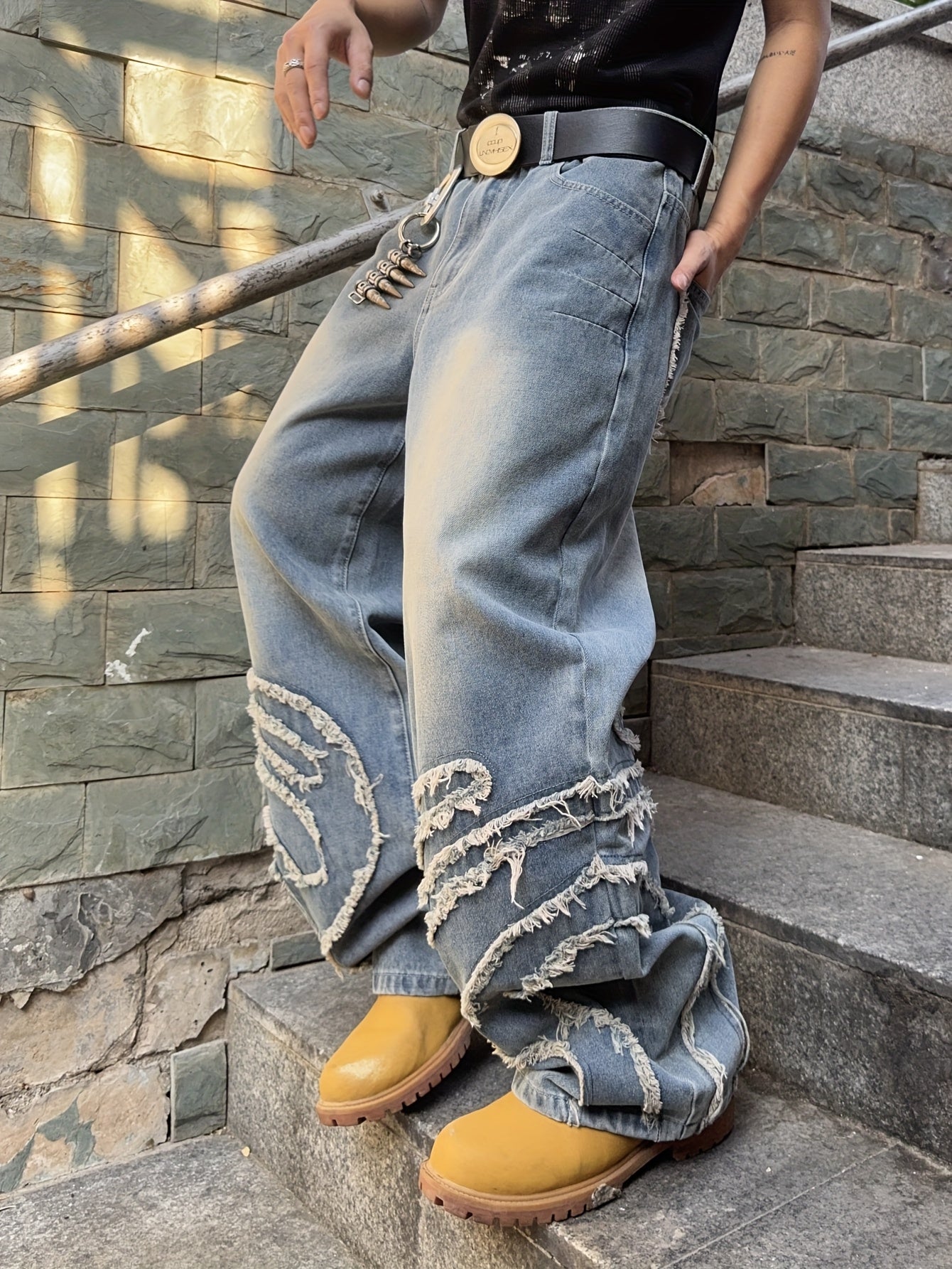 Men's Vintage High-Waist Loose Fit Jeans