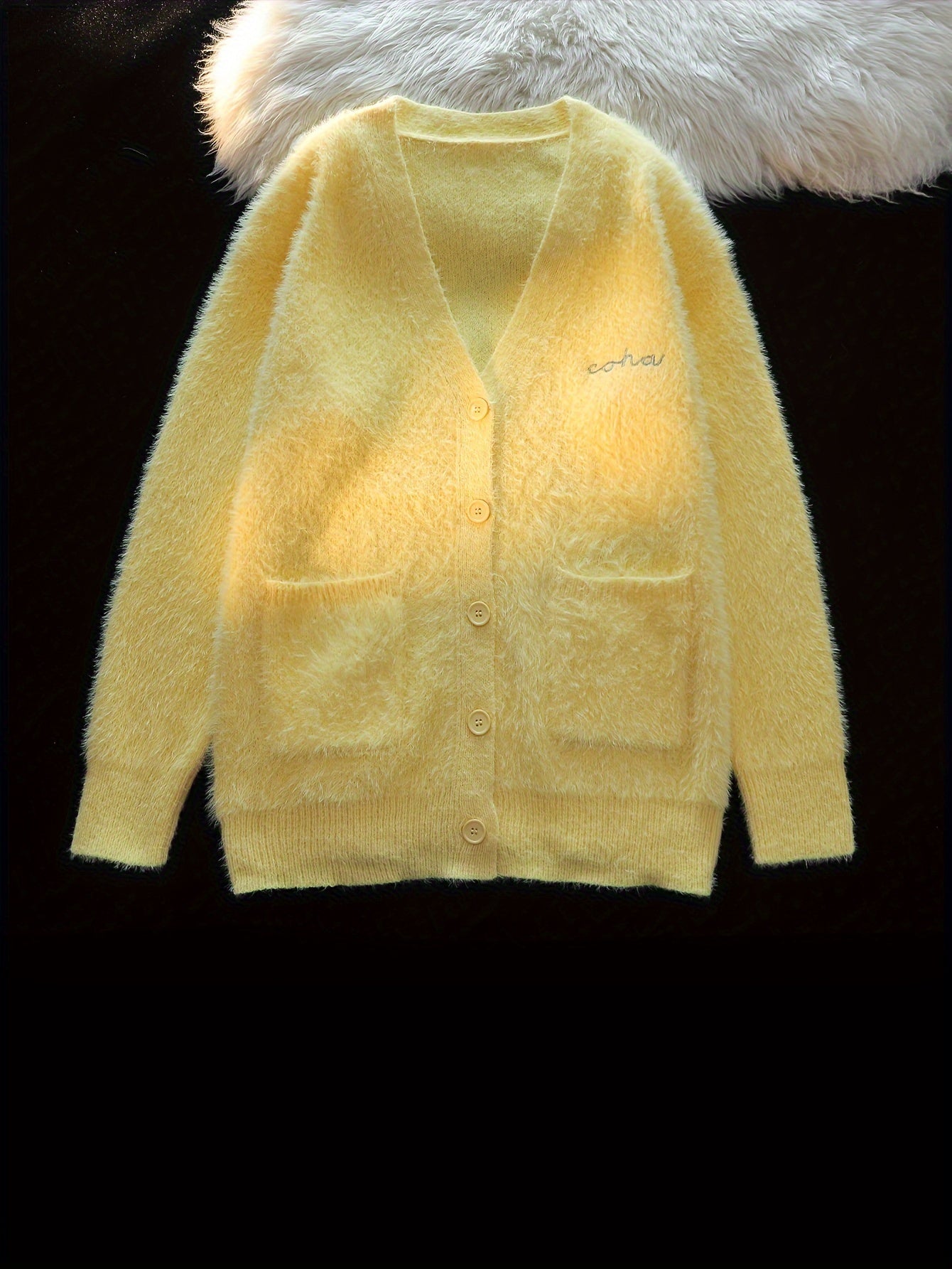 Retro Multi-color Soft Knitted V-neck Cardigan