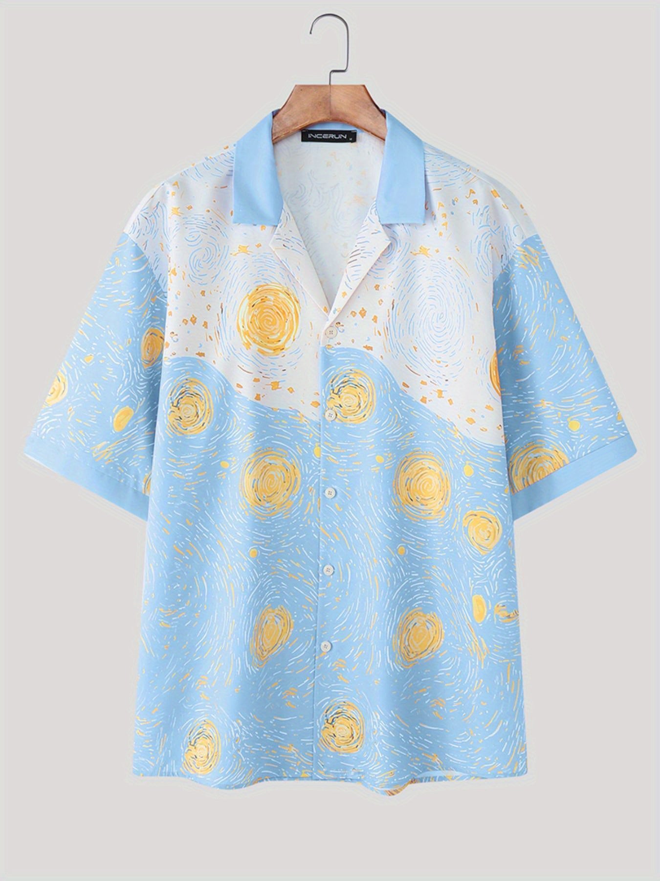 Men's Lapel Short Sleeve Shirt