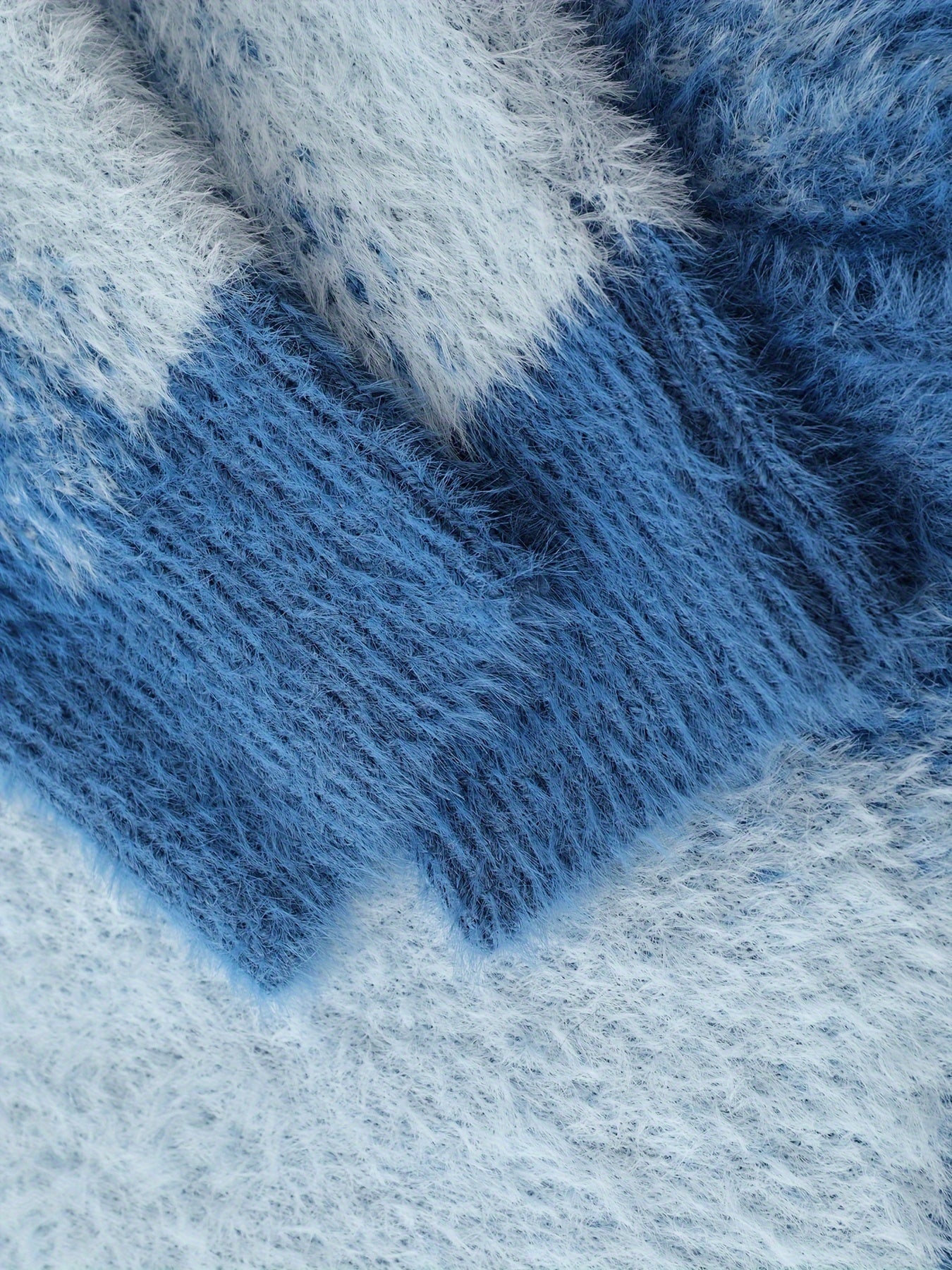 Gradient Color Loose Sweater Cardigan