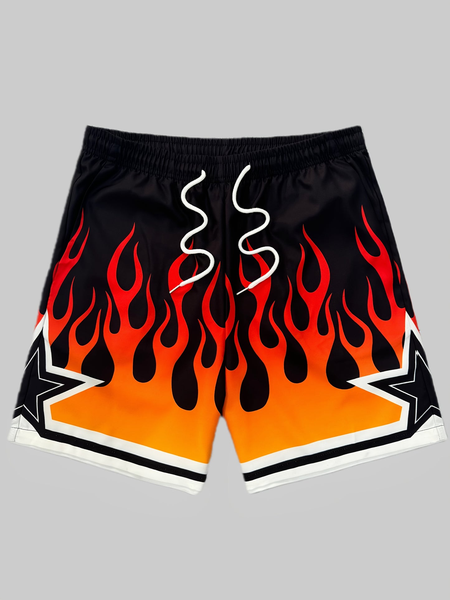Men's Three-Piece Set Printed Beach Shorts