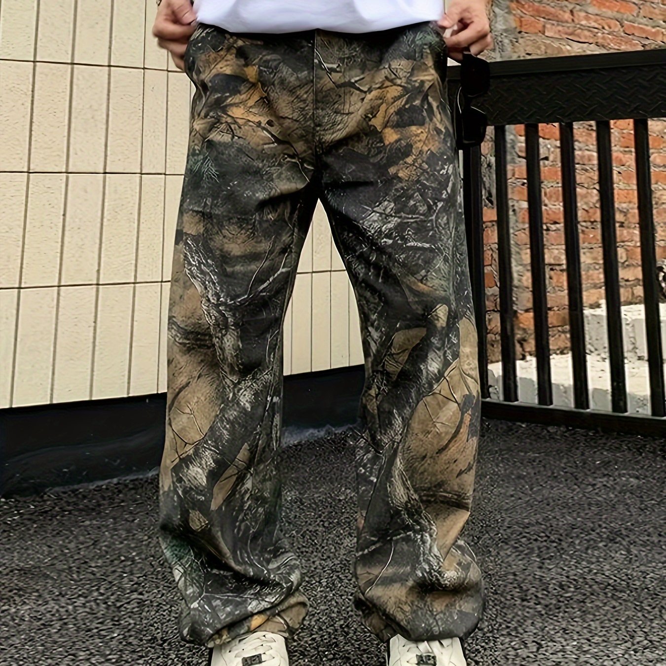 Men's Camouflage Faux Denim