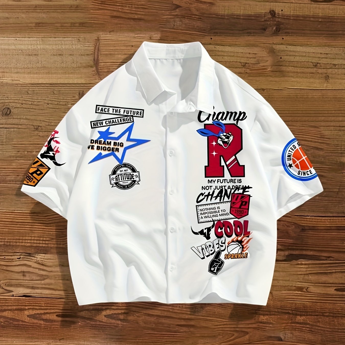 Men's White Short Sleeve Casual Shirt