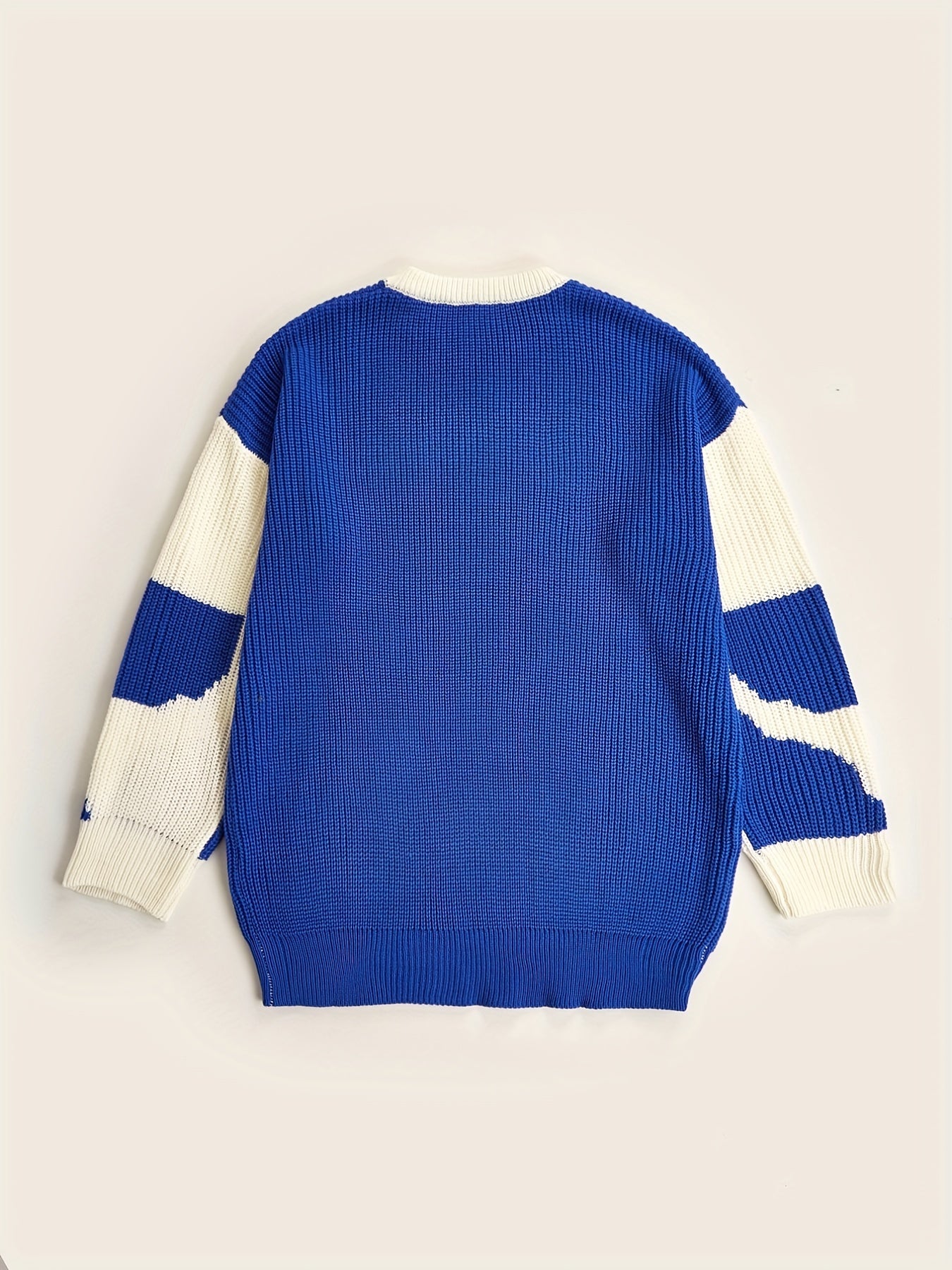 Men's Casual Striped Round Neck Sweater