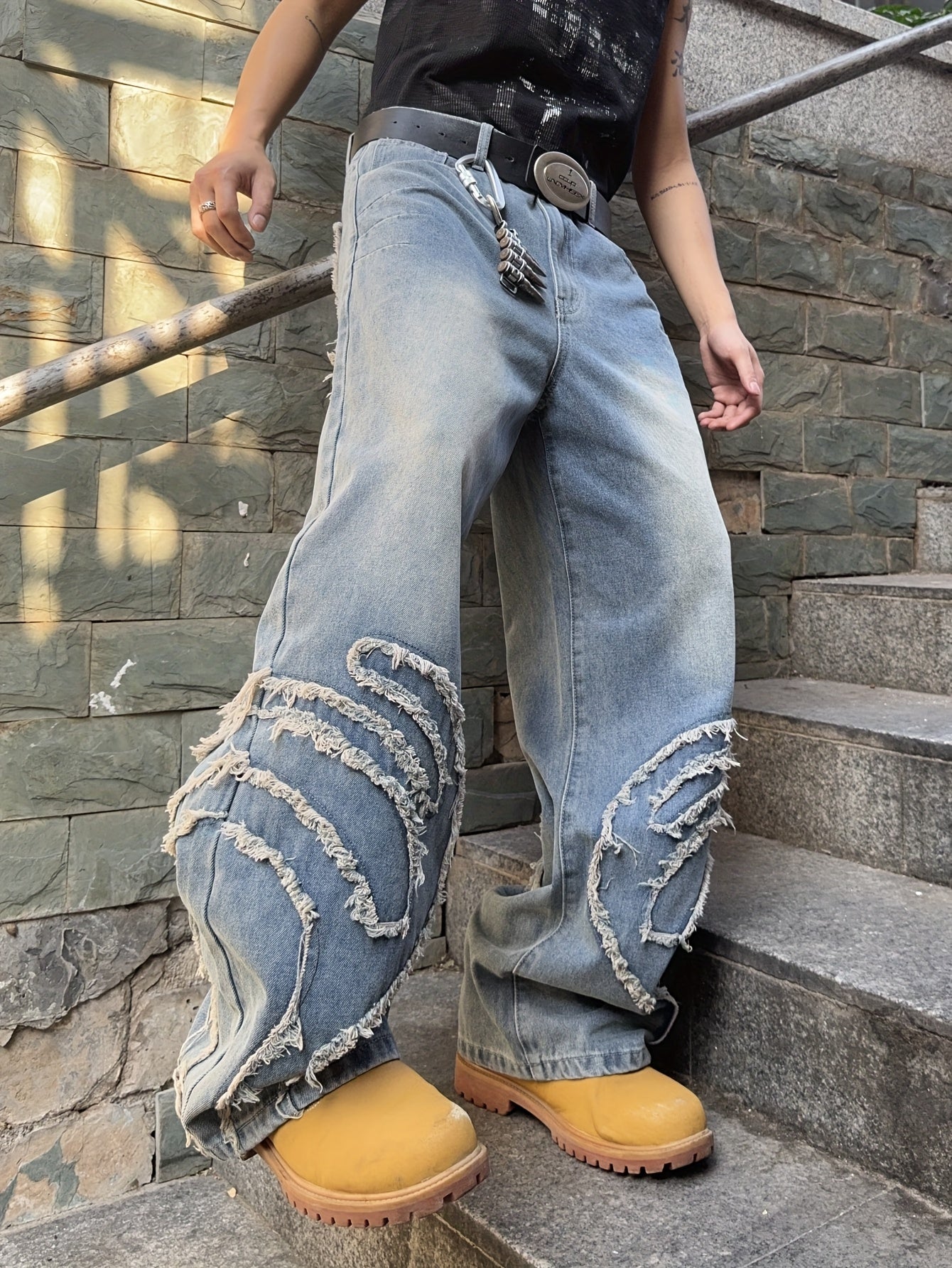 Men's Vintage High-Waist Loose Fit Jeans