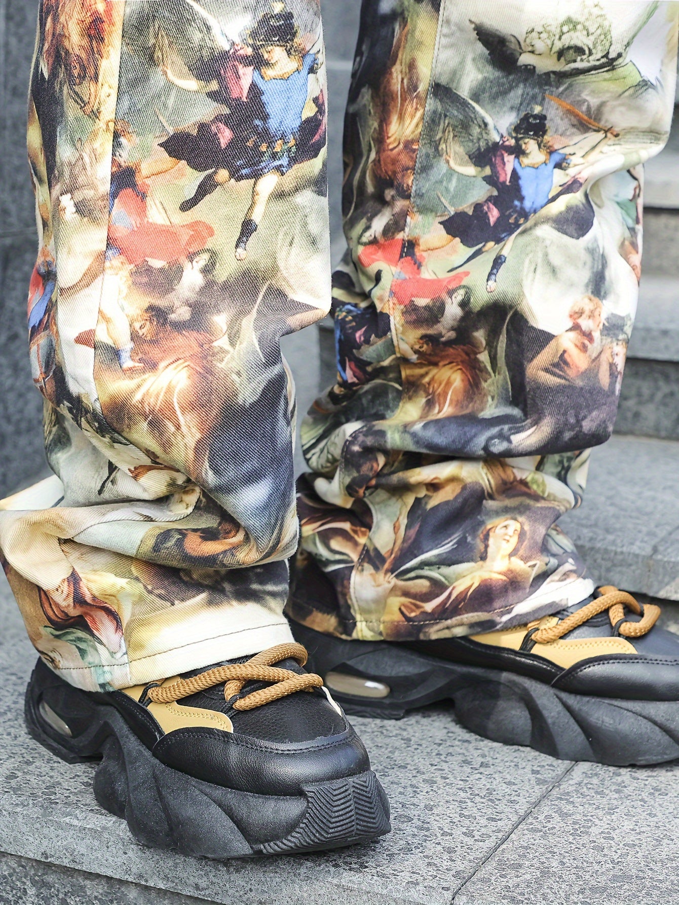 Men's Casual Graphic Denim Jeans