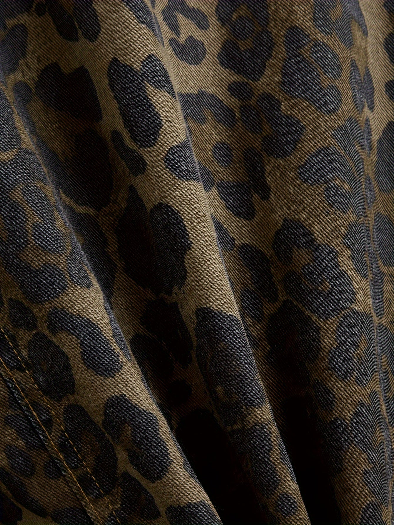 Leopard Print Denim Jacket