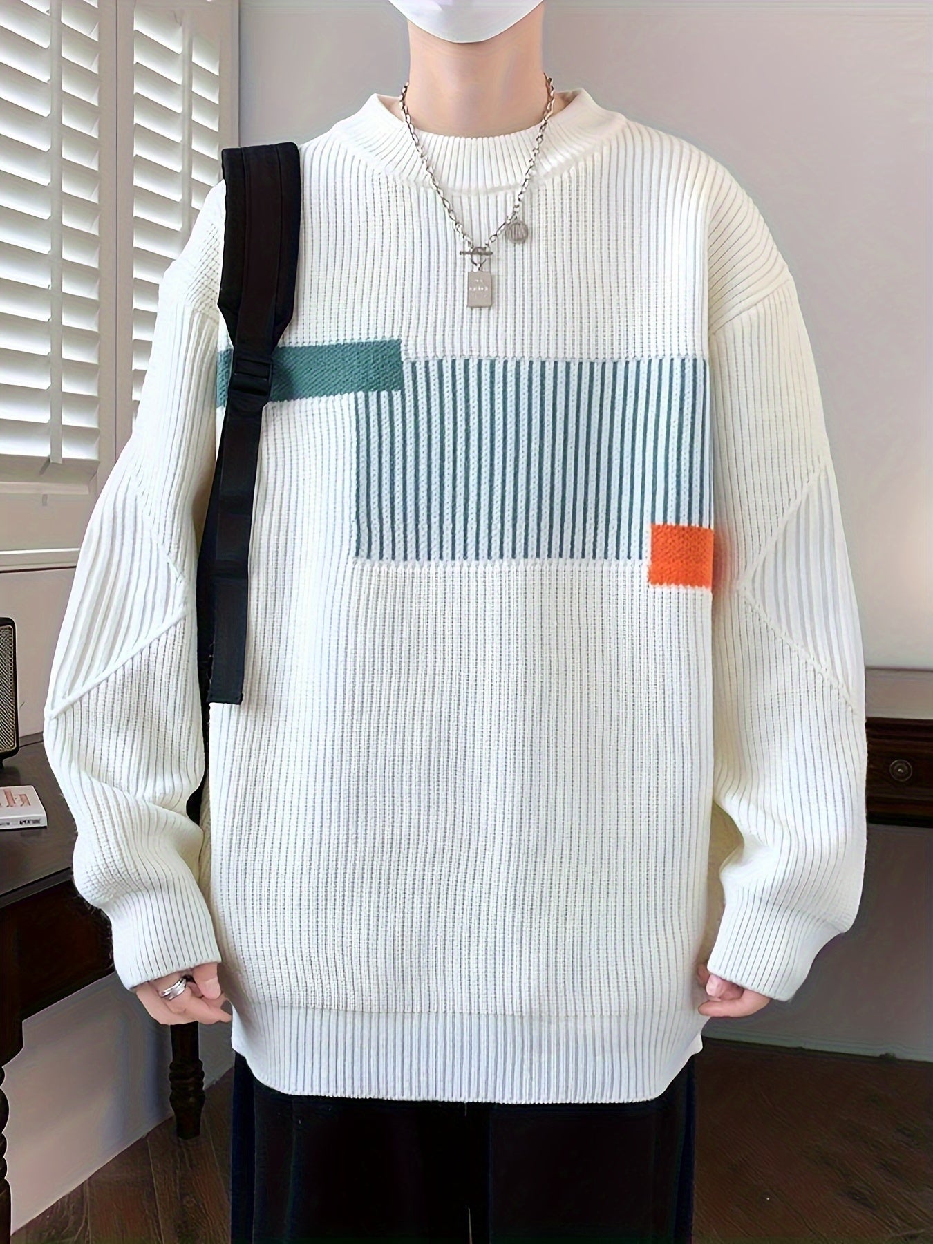 Iron Genghis Men's Geometric Pattern Sweater