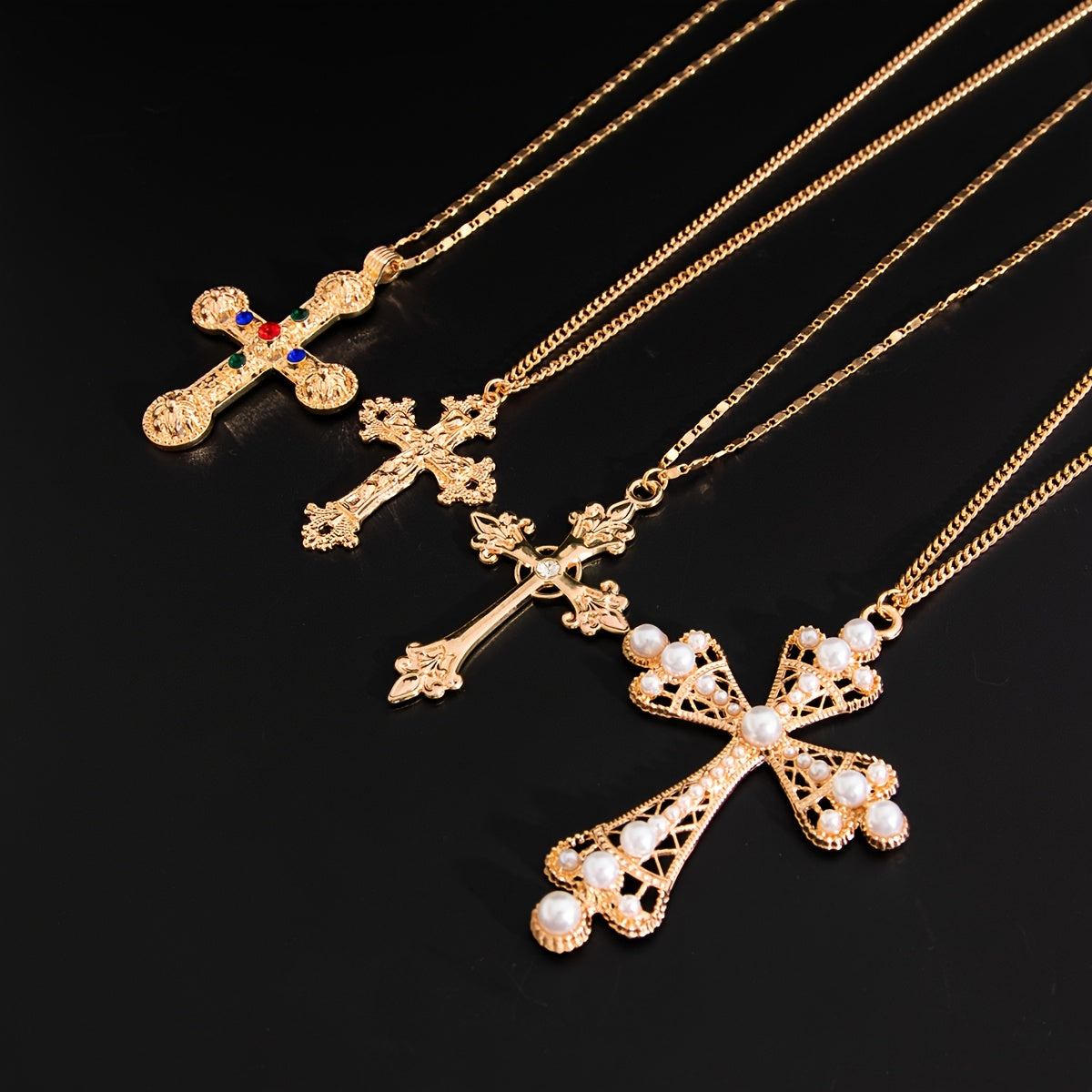4pcs/Set Vintage Men'S Necklaces