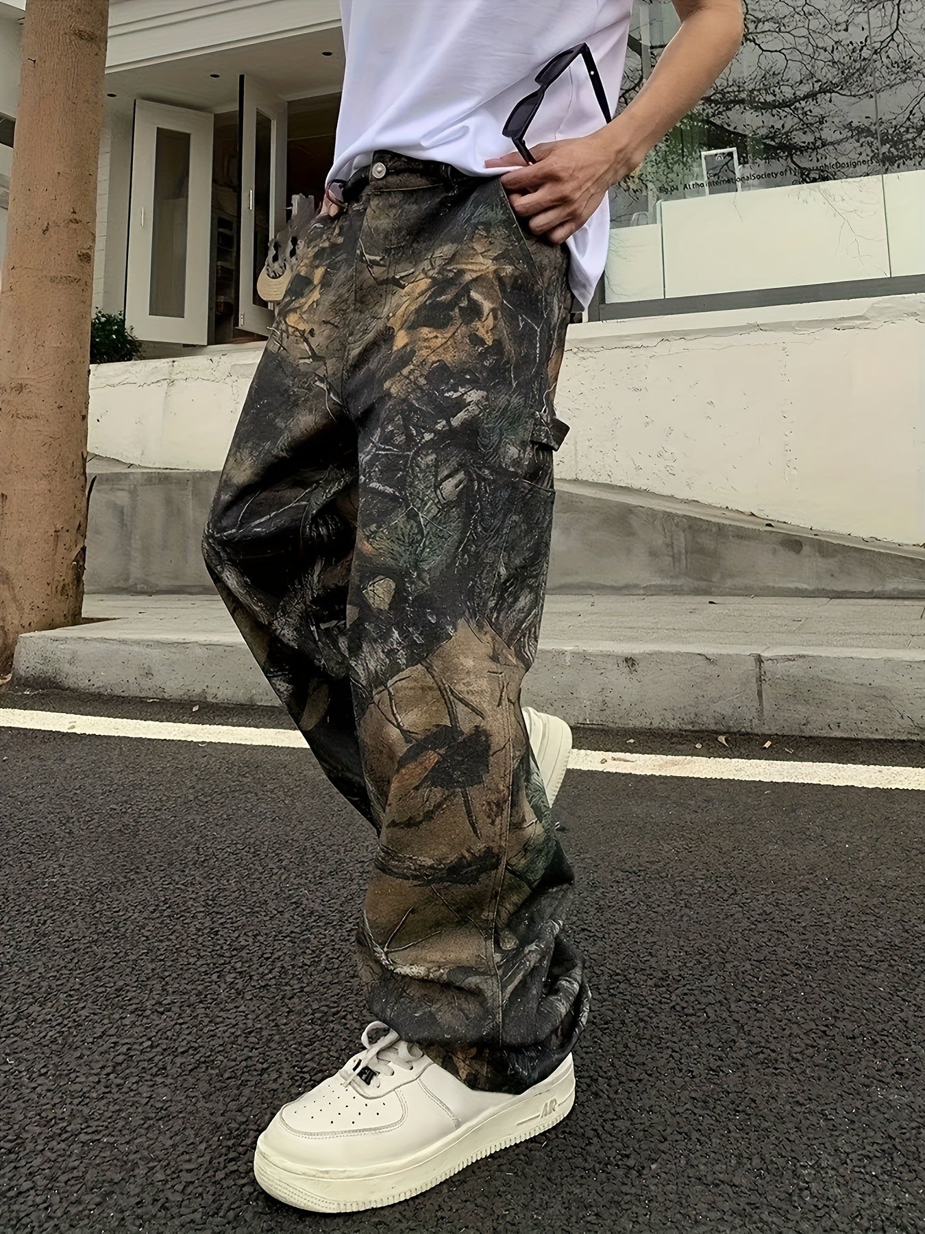 Men's Camouflage Faux Denim