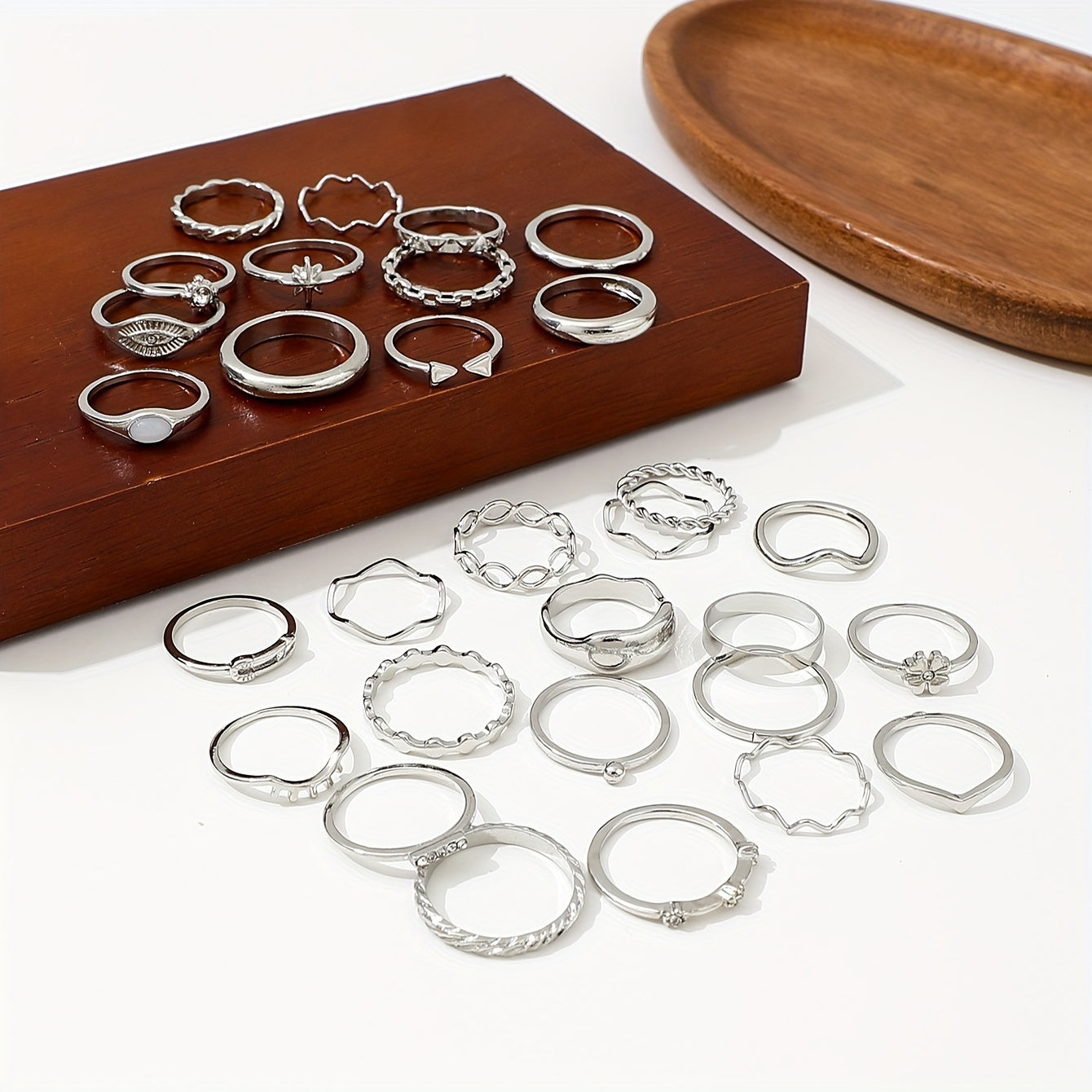 30pcs Alloy Iron Ring Set