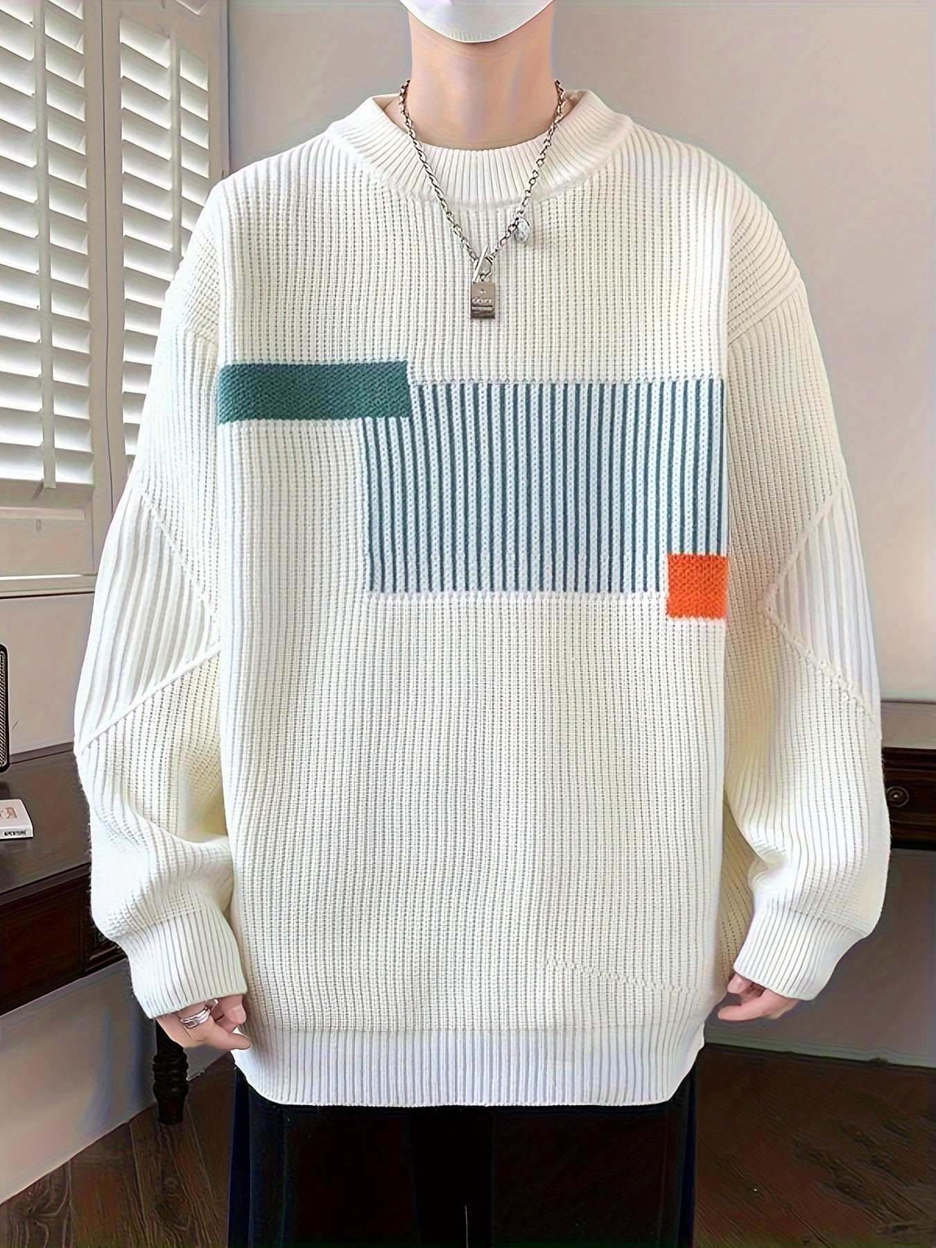 Iron Genghis Men's Geometric Pattern Sweater