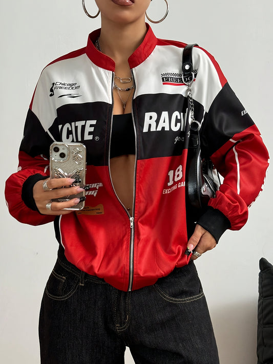 Women'S Vintage-Inspired Bomber Jacket