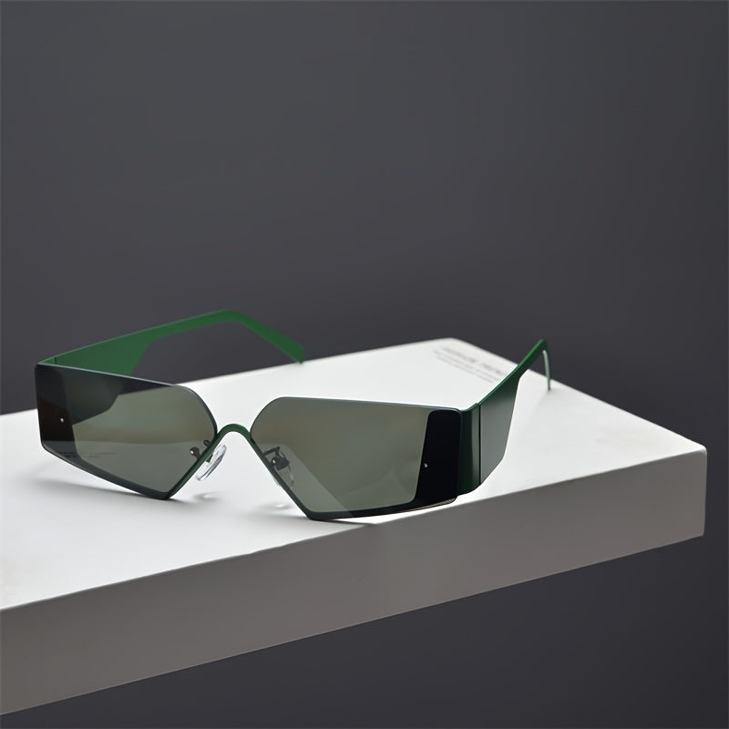 Rectangle Metal Frame Cat Eye Glasses