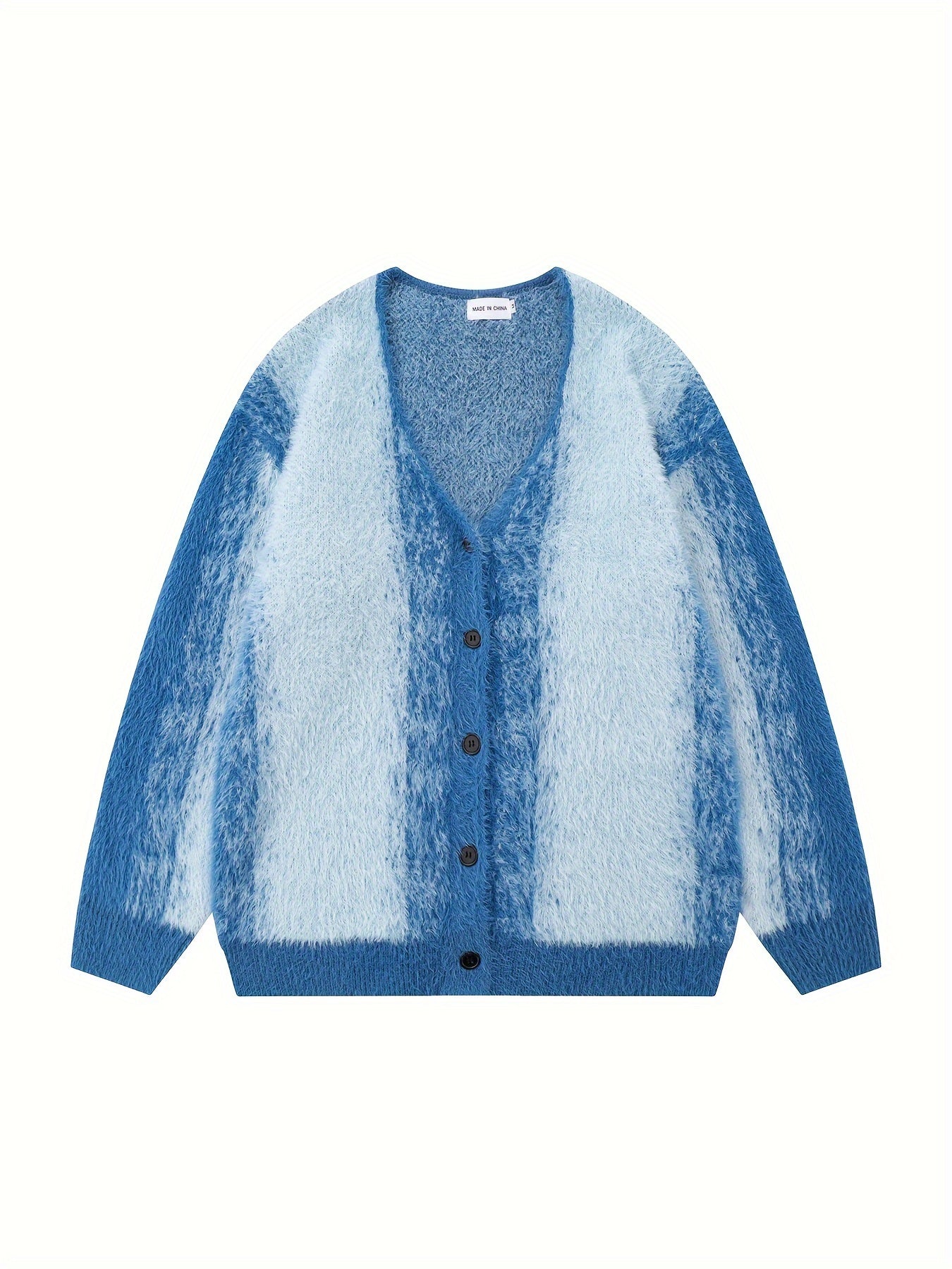 Gradient Color Loose Sweater Cardigan