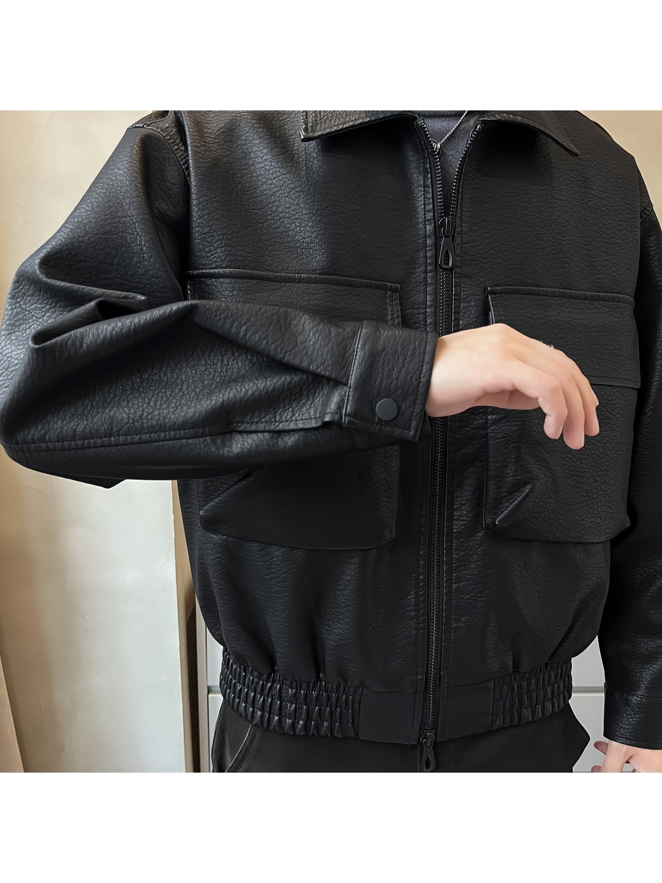 Men's Faux Leather Jacket