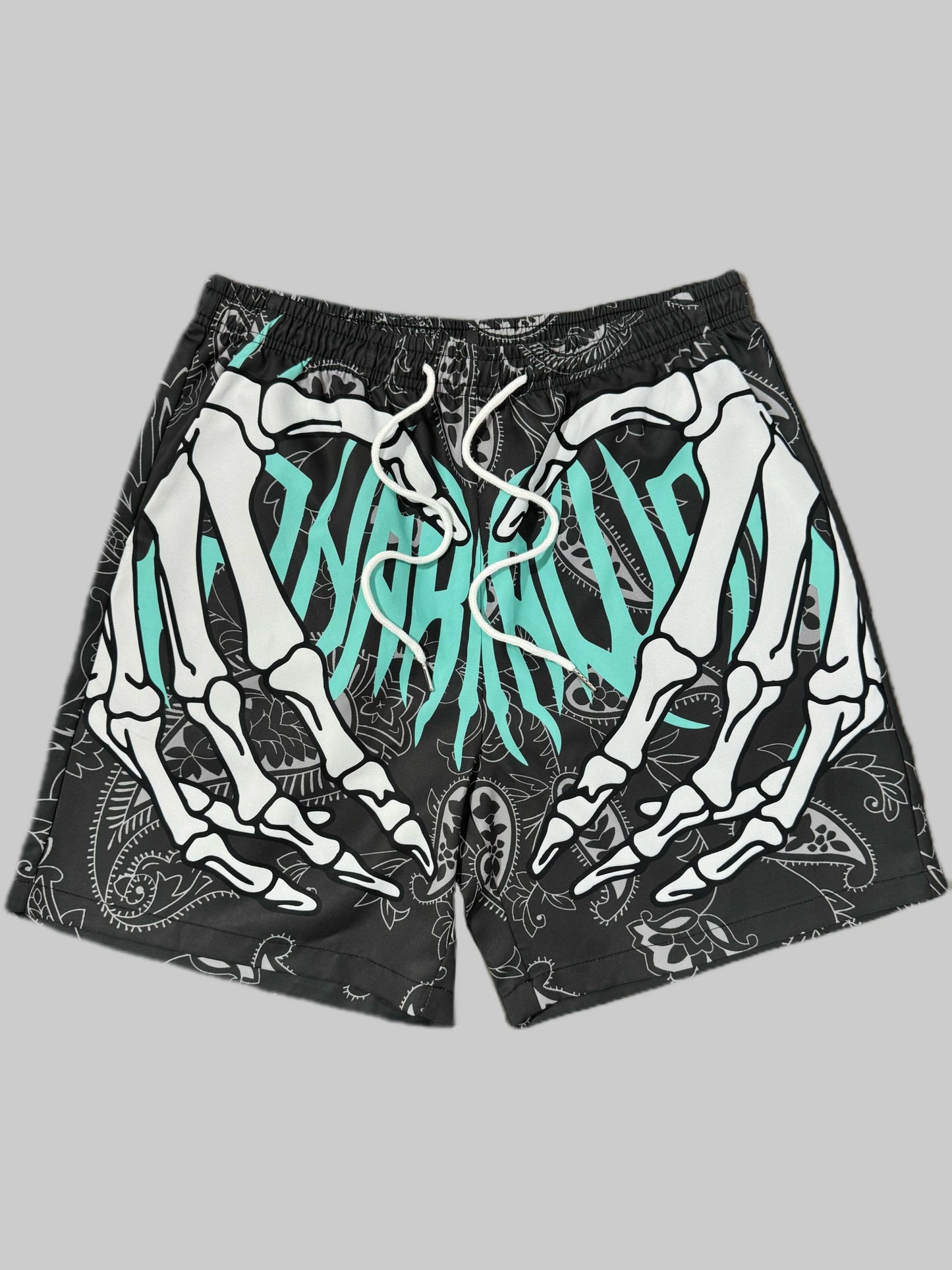 3pcs Men's Graffiti Print Shorts